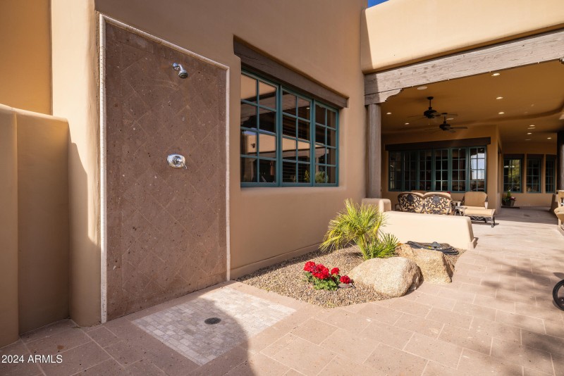 Outdoor Shower Following a Swim