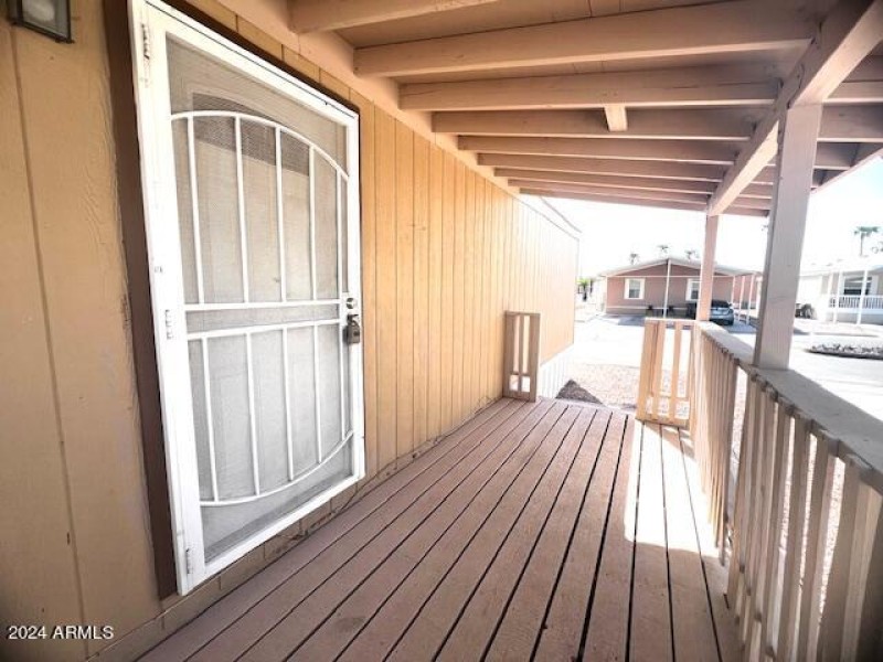 Freshly painted deck