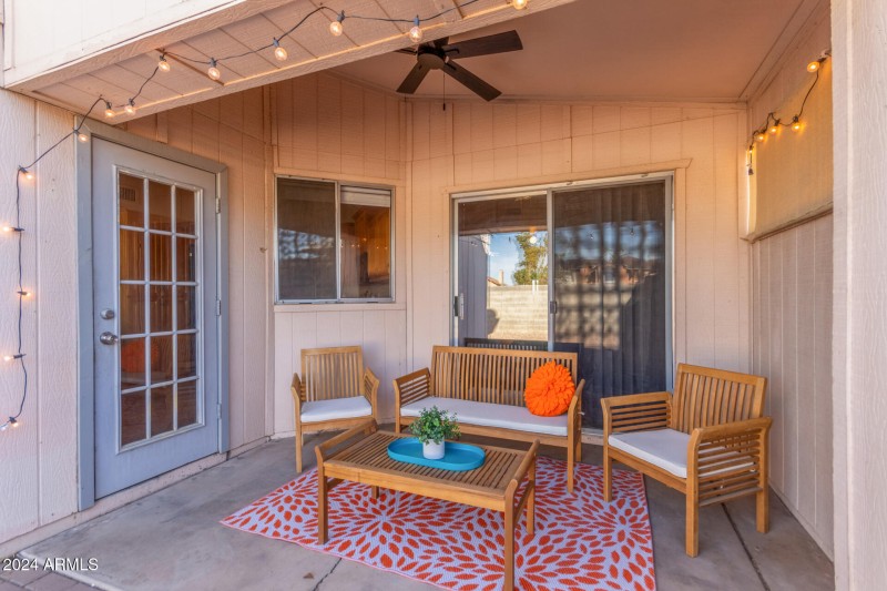 Patio off primary and door to kitchen