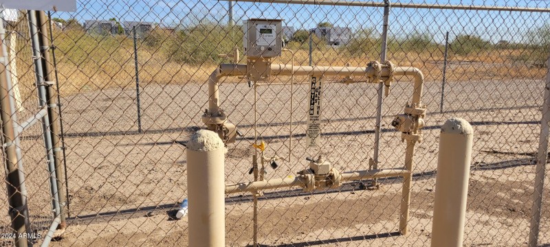 Gas regulator station next to property