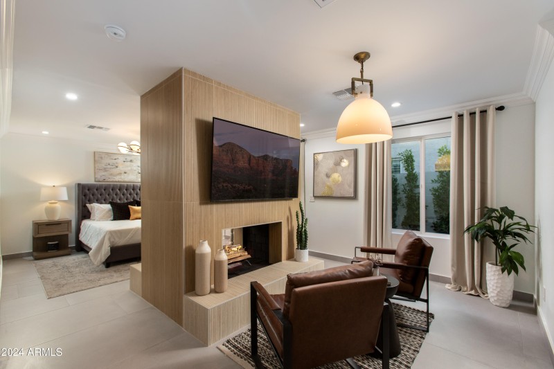 PRIMARY BEDROOM TV LOUNGE