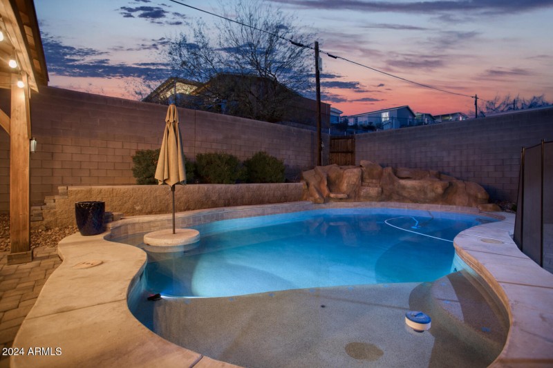Beach entrance to pool