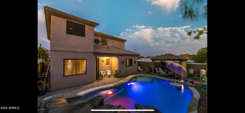 Pool at night