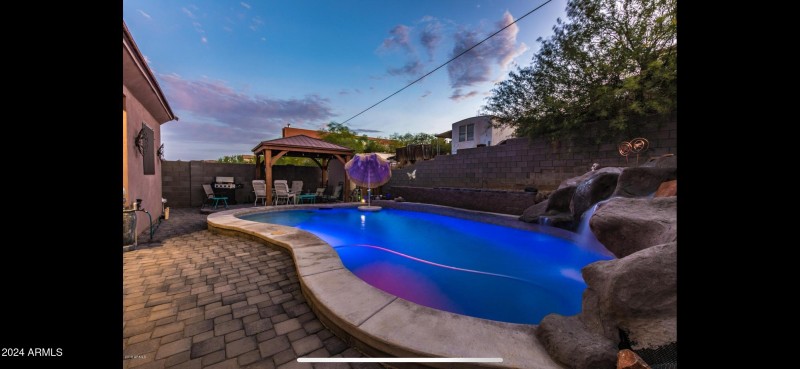 Pool at night