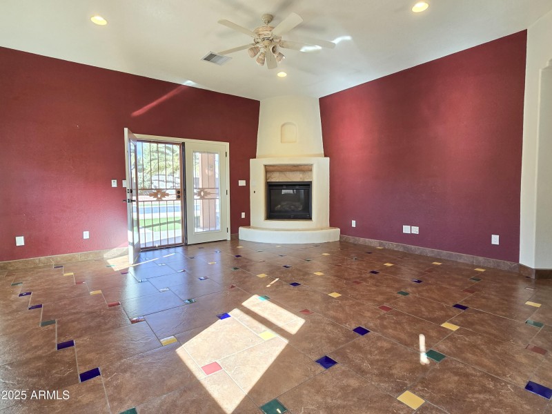 Living Room with gas fireplace