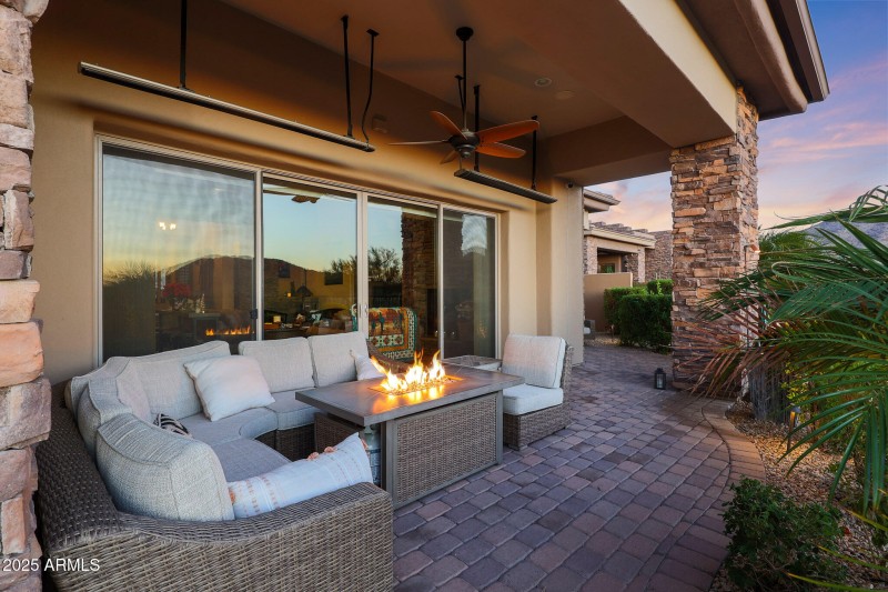 Back Patio with Heaters