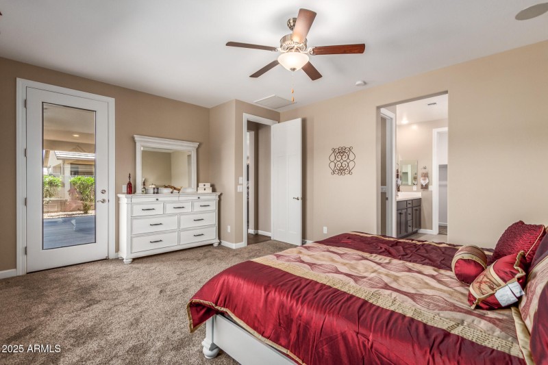 Master Bedroom/Door to the Covered Patio