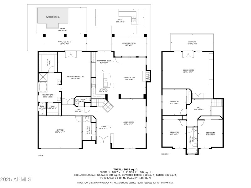 Two story floor plan