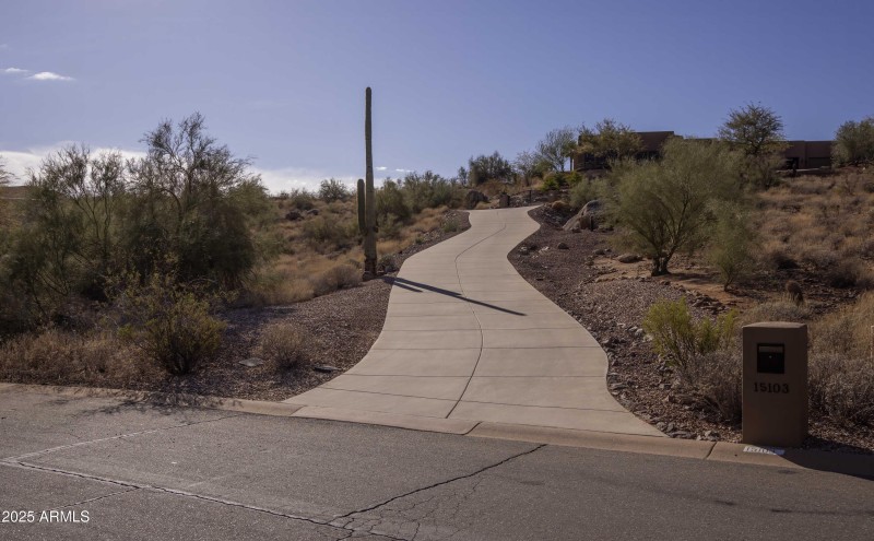 Driveway going to building site (left)