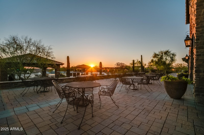 Clubhouse Patio at Sunset