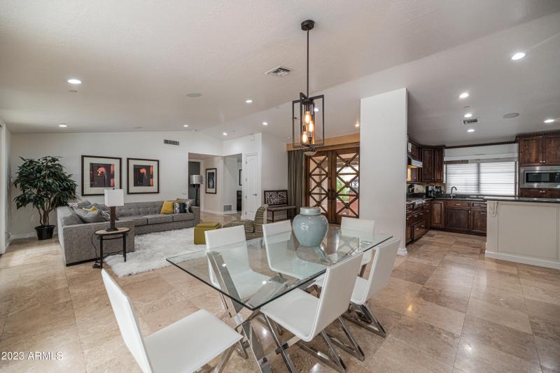 Dining and living oppen to Kitchen