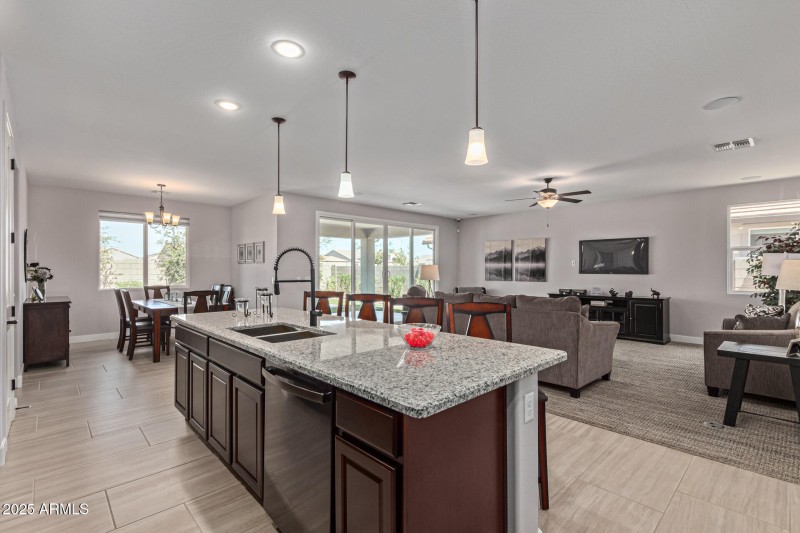 Kitchen Island/Family Room/Dining Room