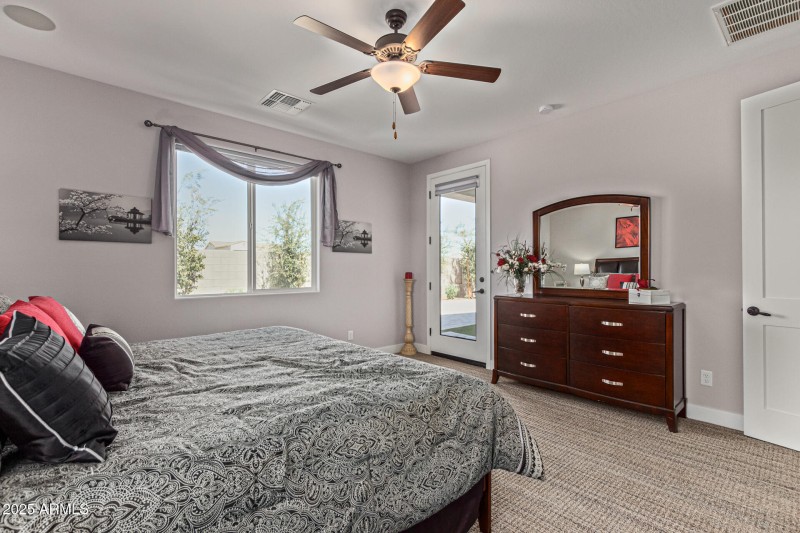 Master Bedroom/Door to Covered Patio