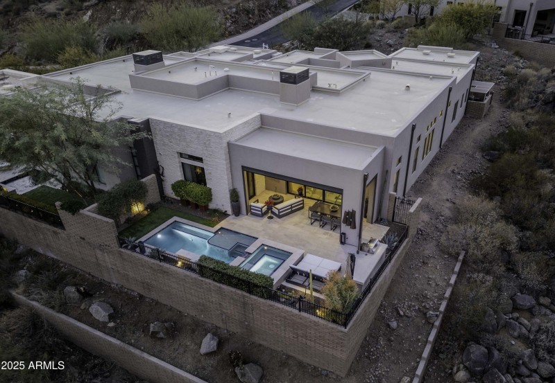 Back of House from Desert at Night