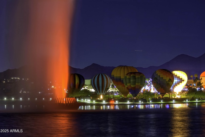 Fountain During Balloon Fest