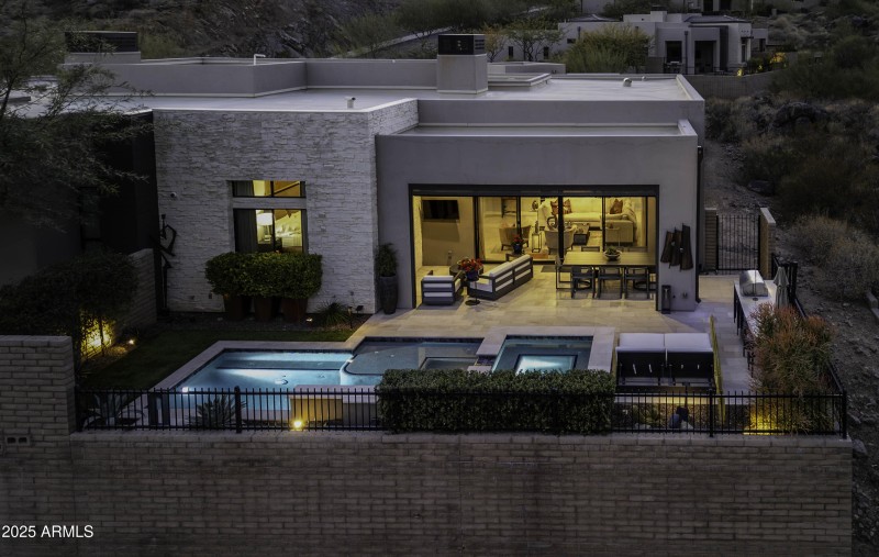 Nightime View from Back of House