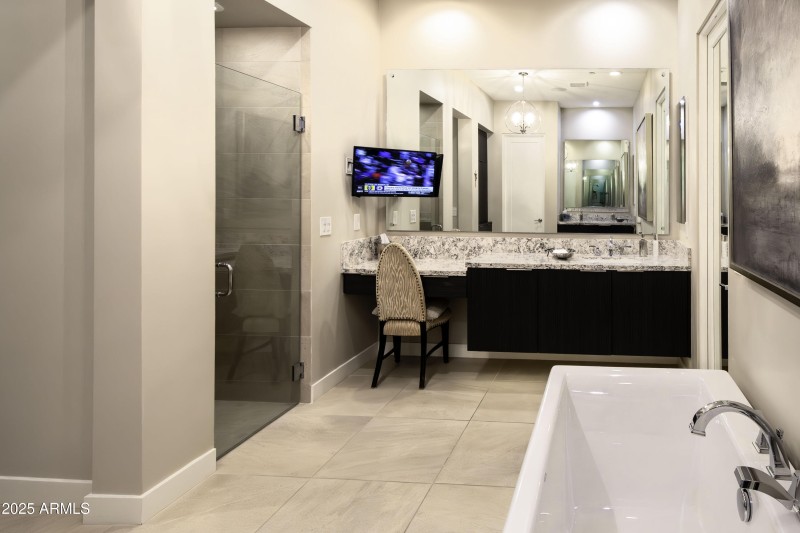 Primary Bath, Walk-in Shower and Bath