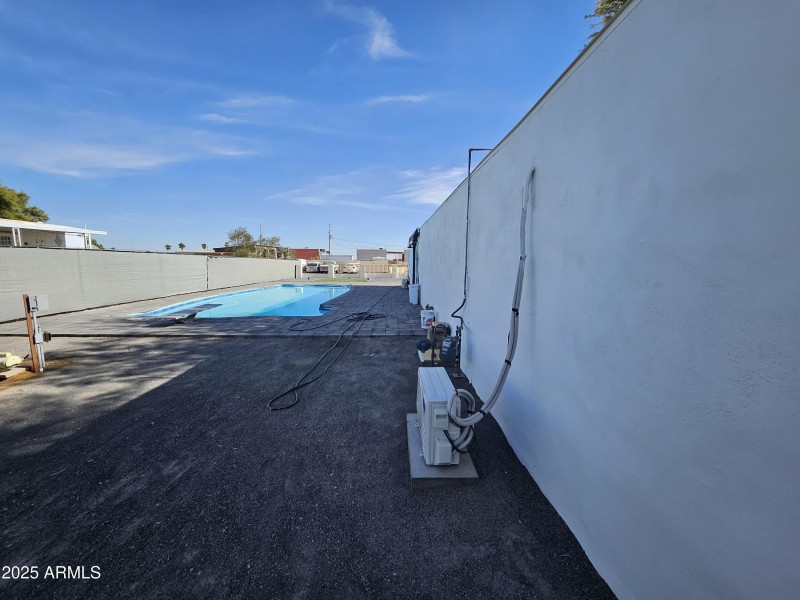Pool back view