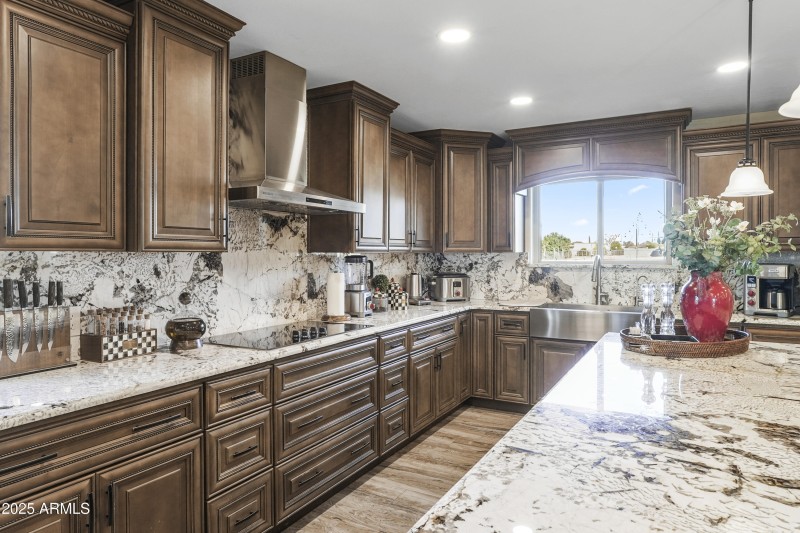 Generous counter space
