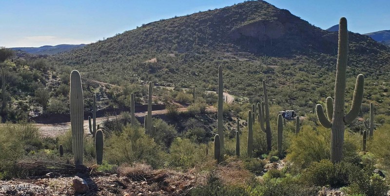 Looking down at camper