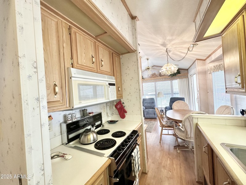 VIEW TO LIVING SPACE FROM KITCHEN