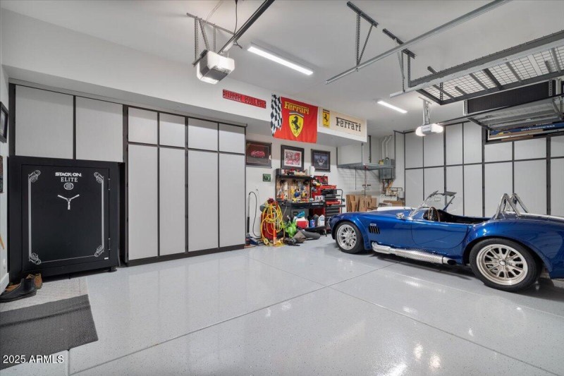 3 Car Garage with Safe