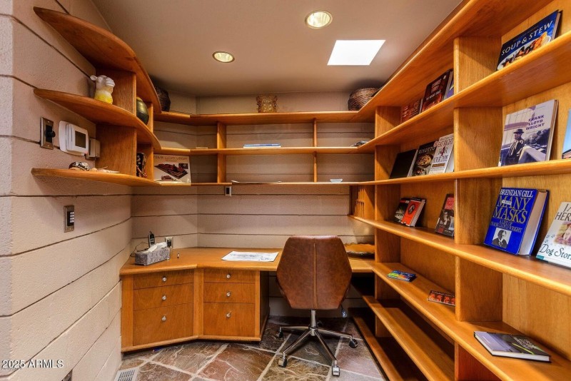 Desk in library