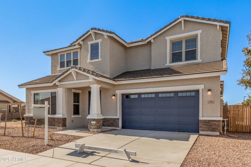 Front Elevation B with Stone Veneer
