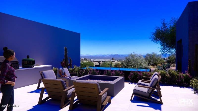 Front patio rendering