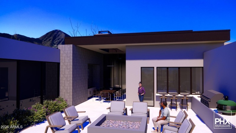 Front patio rendering