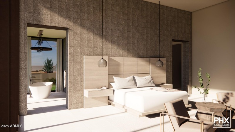 Primary bedroom rendering