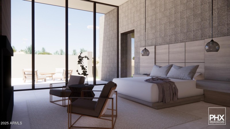 Primary bedroom rendering