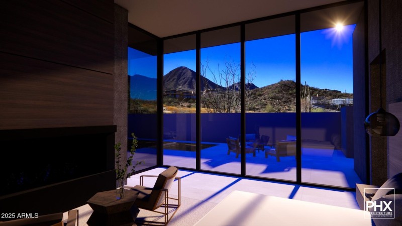 Primary bedroom patio rendering