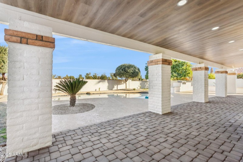Expansive covered patio