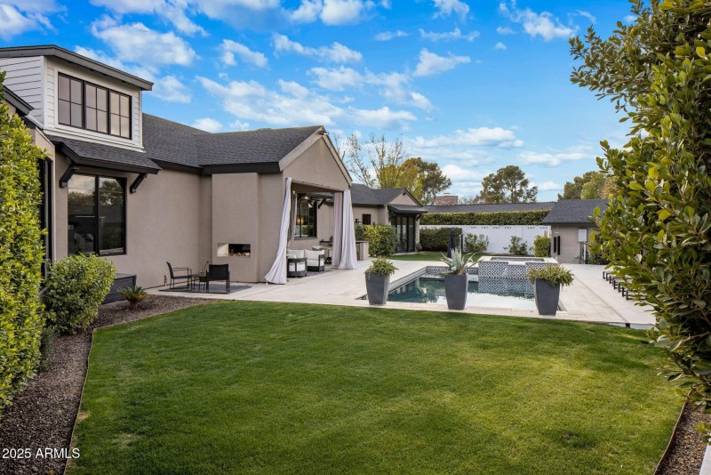 Backyard with play area