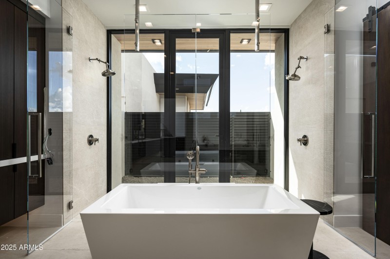 Primary Bathroom Tub and Shower