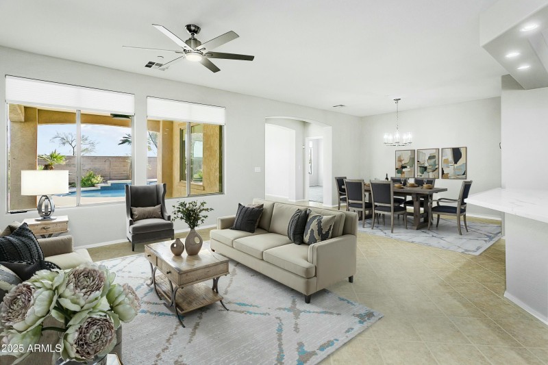 Spacious Living and Dining Area