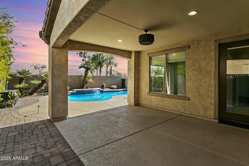 Large covered patio