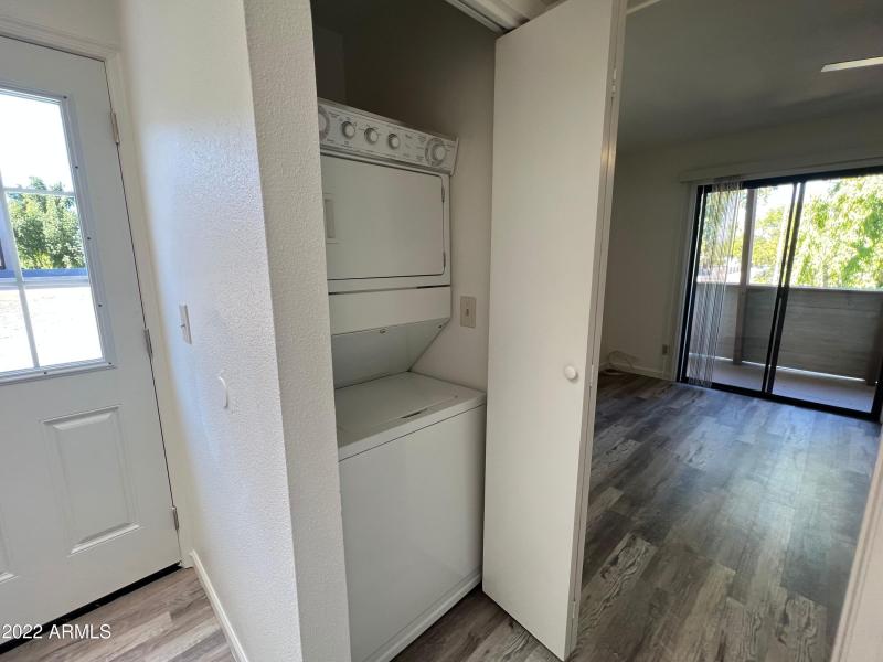 Stacked Washer and Dryer Upstairs