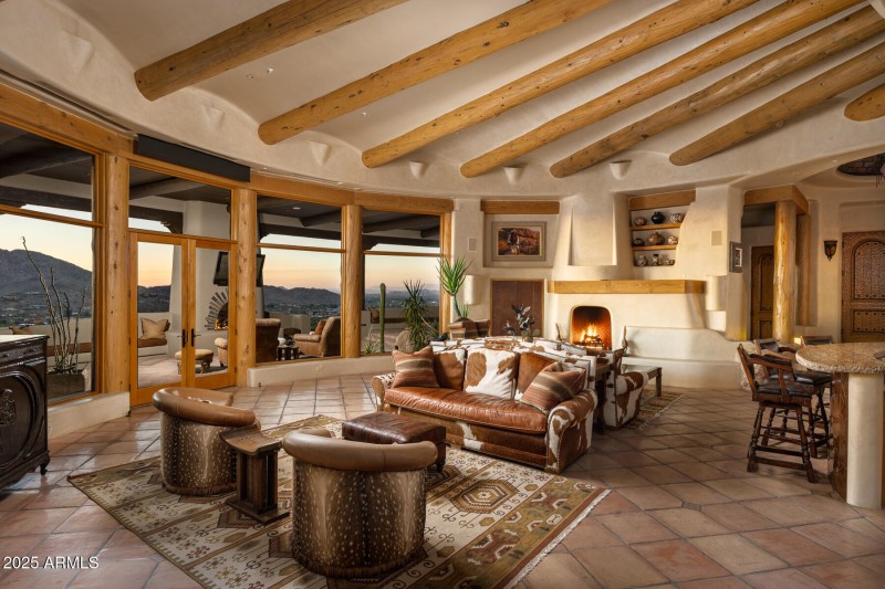 Inviting Space with Grand Fireplace