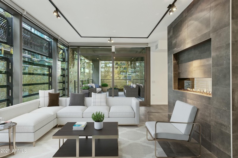 Living Area-Virtualy Staged
