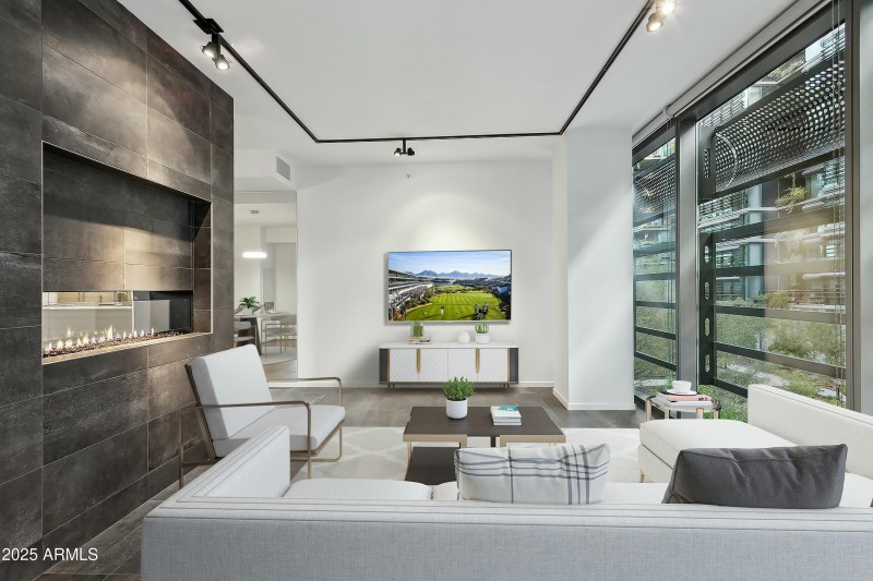Living Area-Virtualy Staged