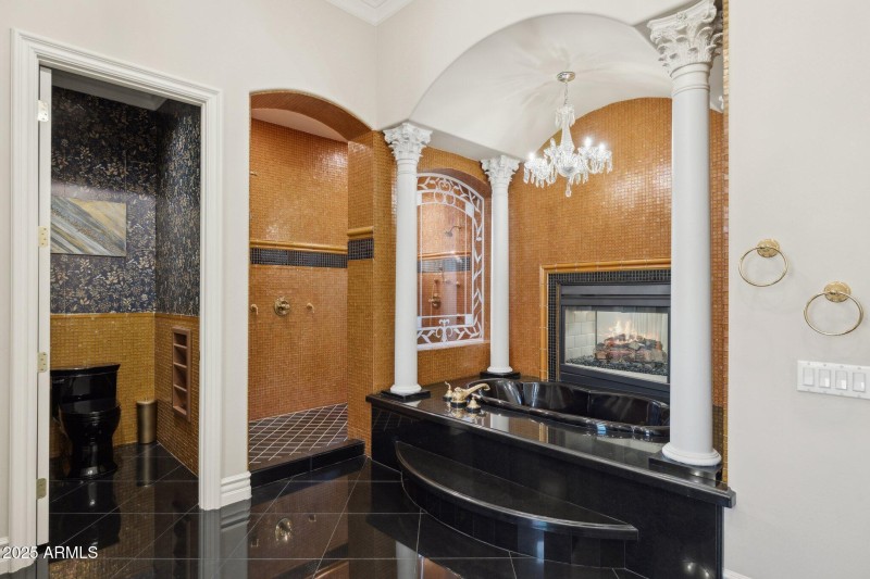 Luxurious Master Bath & Fireplace