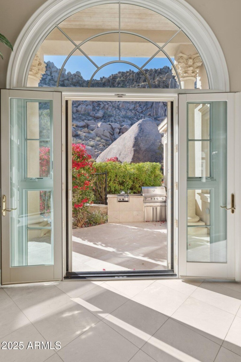 Family Room French Doors To Back Patio