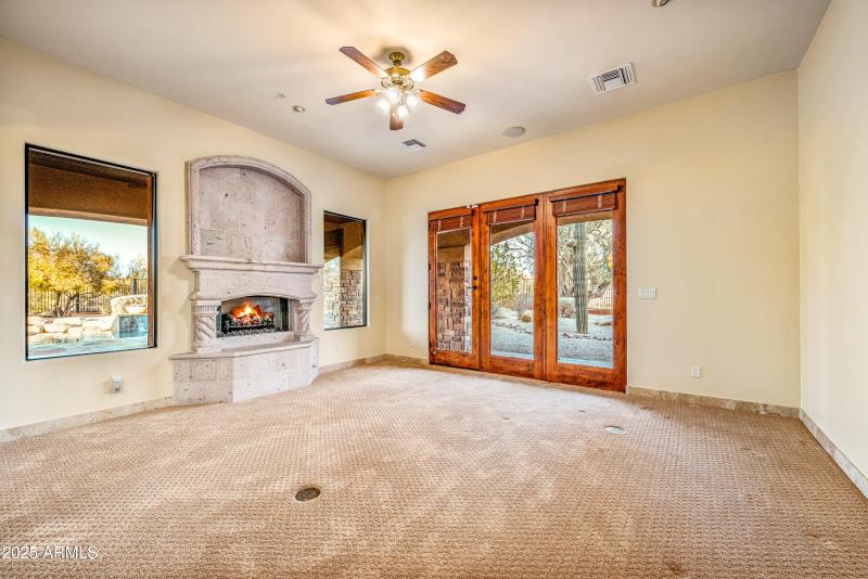 Living room walkout to side patio