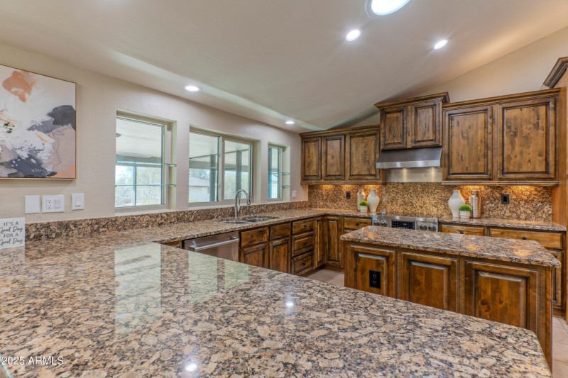 Ample granite counters