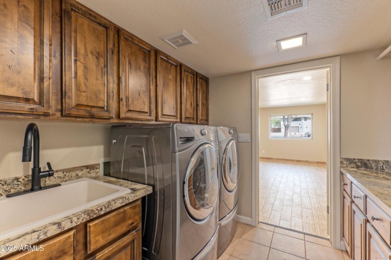 Laundry with utility sink