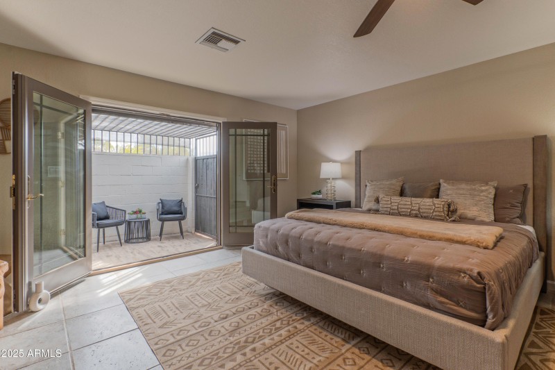 Primary has lovely private patio