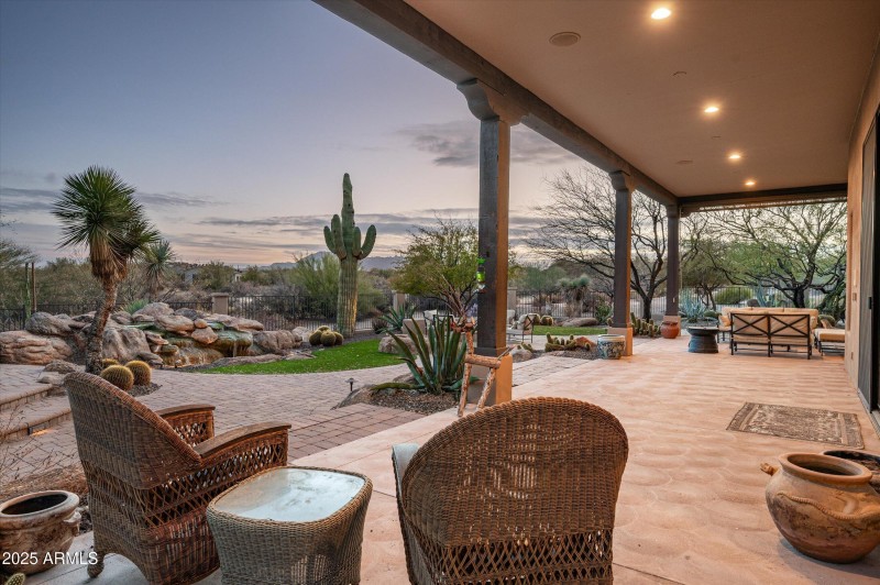 back patio sunset view
