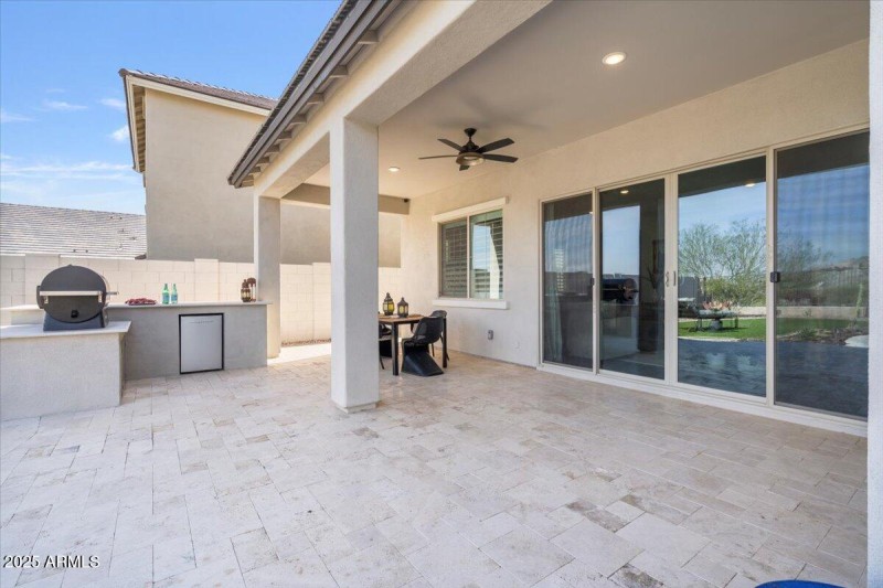 Travertine Covered Patio